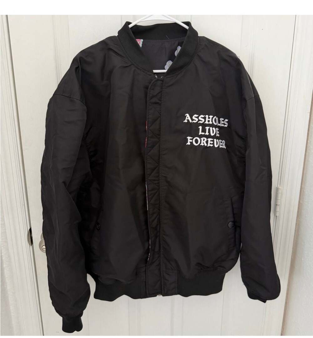 Bomber  jacket brand Assholes Live Forever Embroidered
